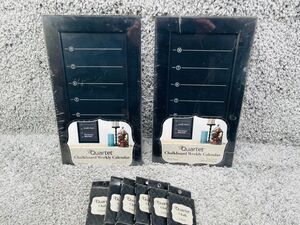 Quartet Set Of 2 Weekly Calendar Chalkboard 8"x14" Black Frame & Set Of 6 Chalk